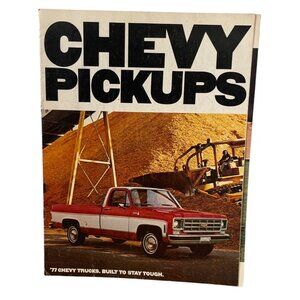 Vtg 1977 Chevy Pickups Truck Sales Brochure Scottsdale Cheyenne Silverado 14 Pgs